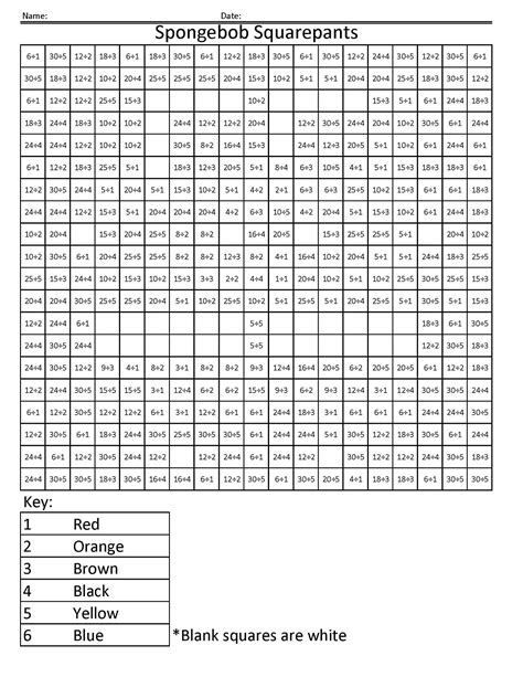 Printable Mystery Color By Number